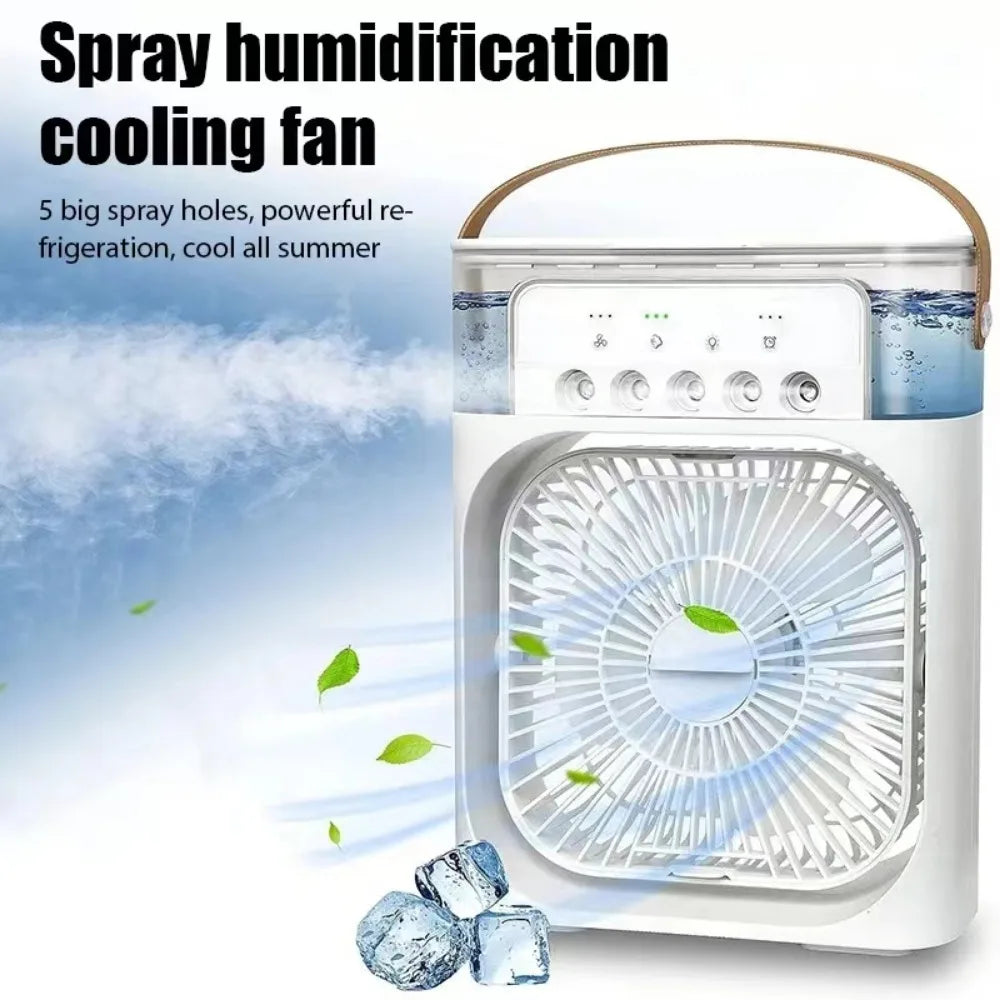 Nouveau Ventilateur USB à Brumisation avec Cinq Jets – Humidificateur de Bureau Portable, Pratique et Refroidissant, Essentiel pour l’Été et l’Office.