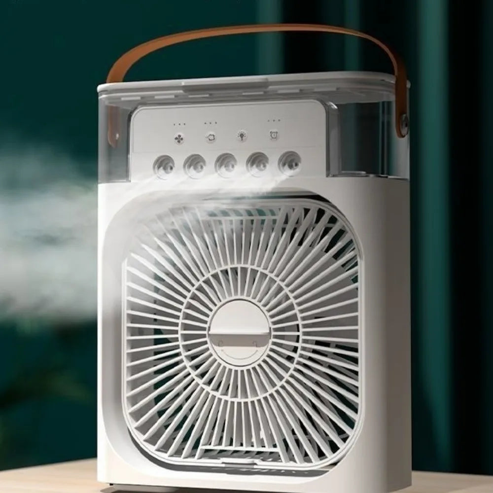 Nouveau Ventilateur USB à Brumisation avec Cinq Jets – Humidificateur de Bureau Portable, Pratique et Refroidissant, Essentiel pour l’Été et l’Office.