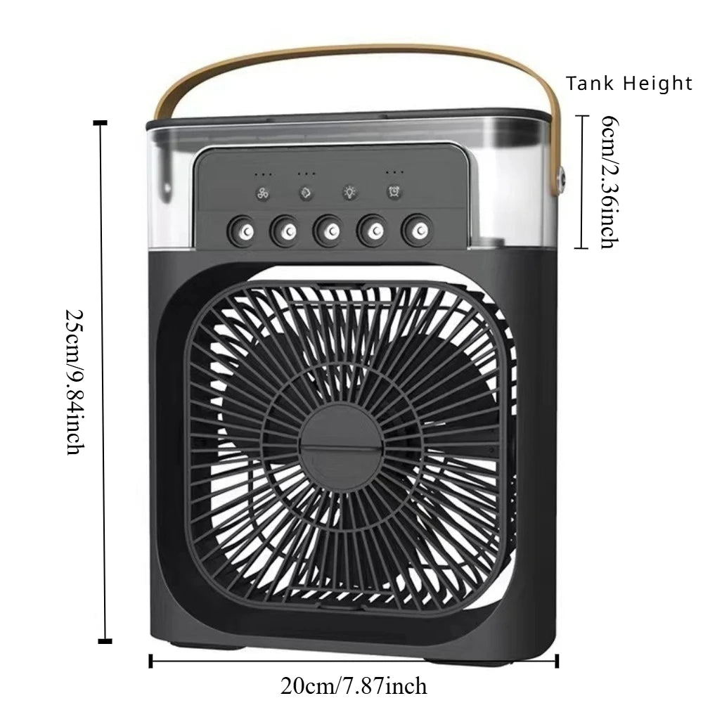 Nouveau Ventilateur USB à Brumisation avec Cinq Jets – Humidificateur de Bureau Portable, Pratique et Refroidissant, Essentiel pour l’Été et l’Office.