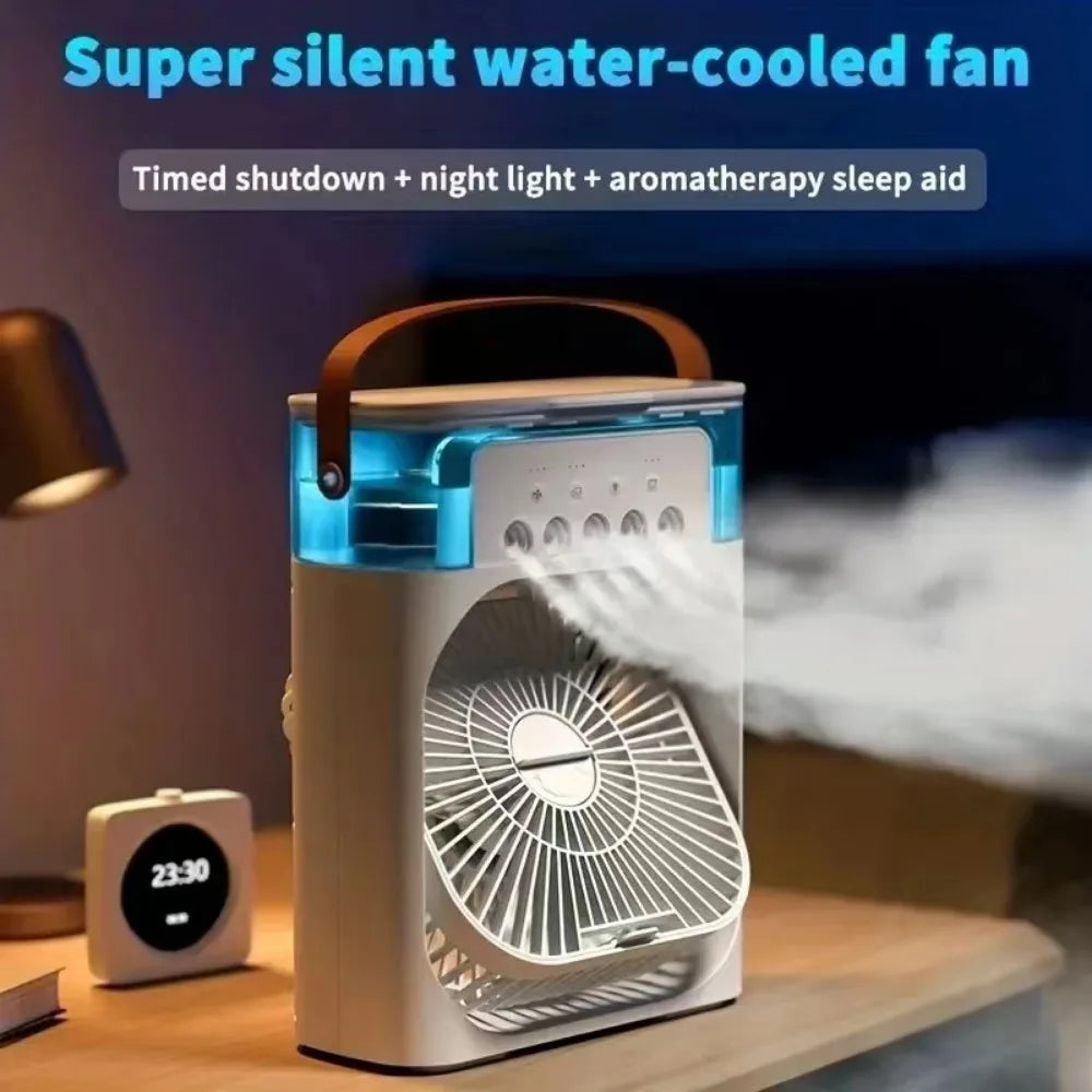 Nouveau Ventilateur USB à Brumisation avec Cinq Jets – Humidificateur de Bureau Portable, Pratique et Refroidissant, Essentiel pour l’Été et l’Office.